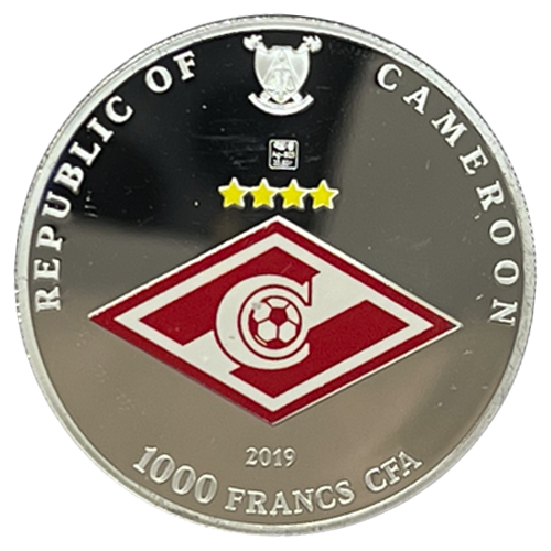 Серебряная монета «Легенды Спартака: Никита Симонян», 925, 31.1гр., 2019, аверс Серебряная монета «Легенды Спартака: Никита Симонян», 925, 31.1гр., 2019, аверс